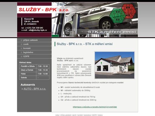 stanice technické kontroly a měření emisí v jeseníku