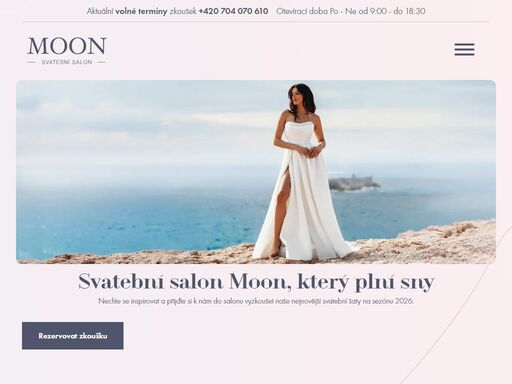 v moon svatebním salónu najdete dokonale padnoucí svatební šaty pro váš velký den. zapůjčte si u nás šaty snů a okouzlete svého budoucího manžela i všechny hosty.