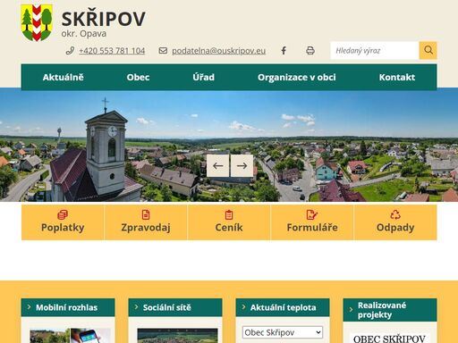 oficiální stránky obce skřipov