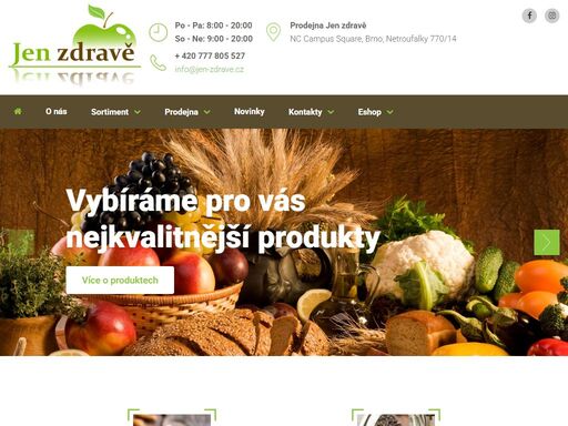 nově otevřená prodejna v nc campus square brno netroufalky 770/14. zdravé potraviny, zdravá kosmetika, zdravé dárky.