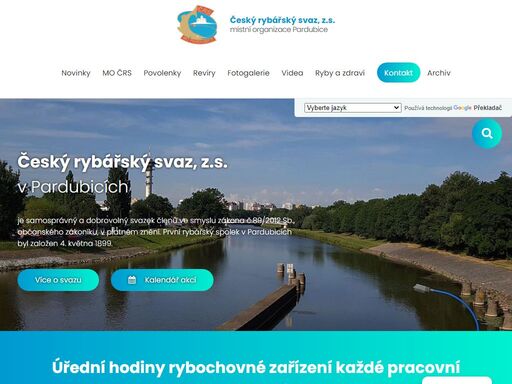 český rybářský svaz v pardubicích  je samosprávný a dobrovolný svazek členů ve smyslu zákona č.89/2012 sb., občanského zákoníku, v platném znění. první rybářský spolek v pardubicích byl založen 4. května 1899.