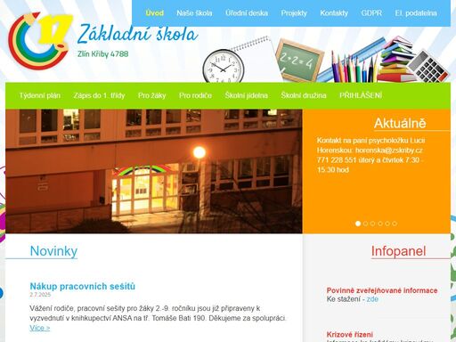 17. základní škola křiby 4788, zlín, příspěvková organizace