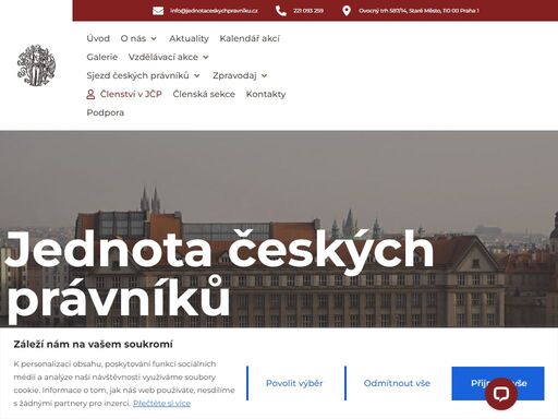 jednota českých právníků (jčp) je dobrovolnou stavovskouorganizací právníků všech profesí.
