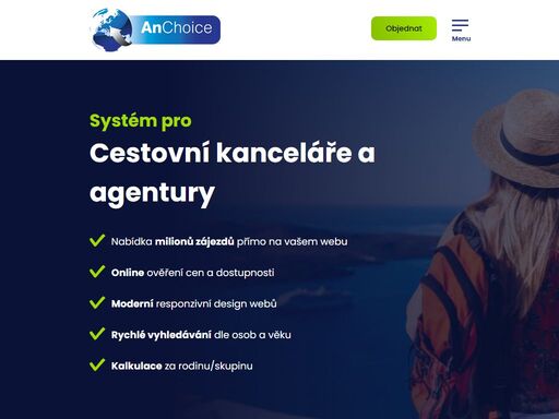 inovativní systém pro cestovní agentura a cestovní kanceláře. miliony zájezdů na jednom místě s aktuálními cenami, moderním designem webu a spoustou skvělých nástrojů pro usnadnění každodenní práce.