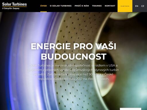 solar turbines je mezinárodní společnost se sídlem v usa a je jedním z předních výrobců průmyslových plynových turbín ve světě. založena byla před více než  ...