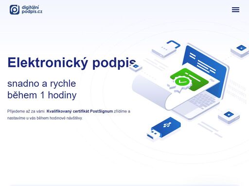 elektronický podpis vám kompletně zřídíme v pohodlí vaší kanceláře během 1 hodiny. ? nebo vám s vystavením kvalifikovaného certifikátu a instalací pomůžeme vzdáleně.?