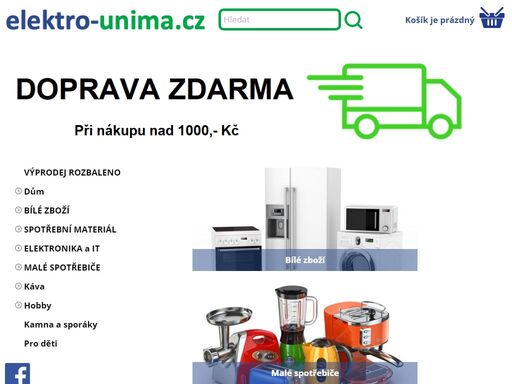 elektro-internet.cz domácí spotřebiče a elektronika. internetový prodej, doprava po čr.