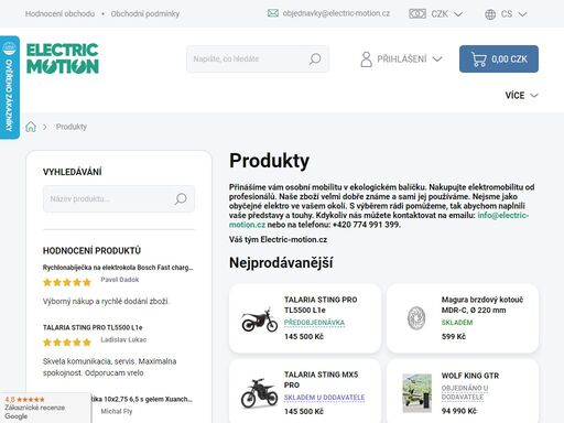 produkty, electric-motion.cz ?