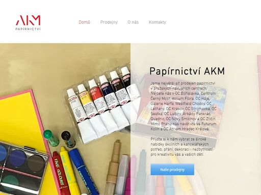 největší síť papírnictví v pražských nákupních centrech: bořislavka, centrum černý most, atrium flora, háje, galerie harfa, westfield chodov, krakov, letňany, arkády pankrác, quadrio, nový smíchov, stromovka, šestka a zličín. nově i ve futurum kolín a atrium hradec králové.