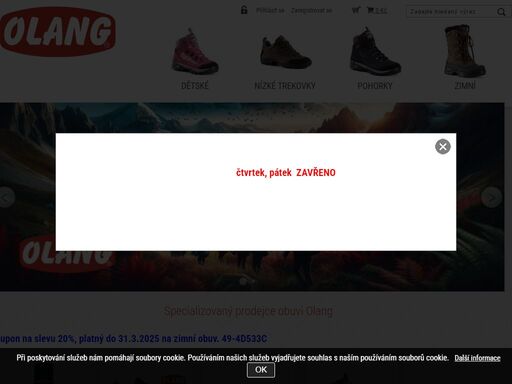 specializovaný prodejce obuvi olang