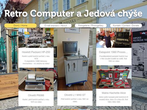 stálá expozice či muzeum funkčních retro počítačů 70-80 let minulého století a tajemná expozice rozsáhlých středověkých sklepů. retro computer - 8-bit computers