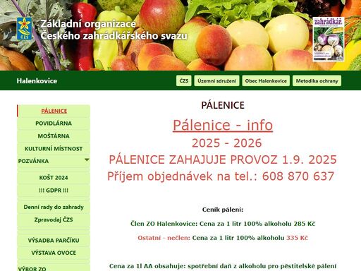 základní organizace zahrádkářů halenkovice , český zahrádkářský svaz, historie zo čzs halenkovice