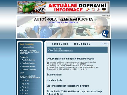 provozovna i.:  nádražní 597, 685 01 bučovice - mezi vlakovým a autobusovým nádražím
provozovna ii.: sušilovo náměstí 23, 683 01 rousínov
e-mail: kuchtamichael@seznam.cz
tel.: 603 494 096; svet-stranek.cz : osobní stránky zdarma snadno a rychle