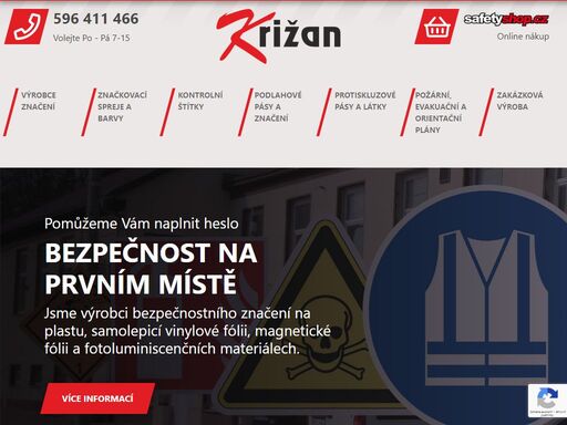 vše pro značení od podlahy až po strop. - značkovací spreje, podlahové značení, protiskluzové pásky a spousty dalších