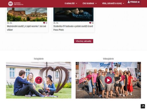 webové stránky slezské univerzity v opavě