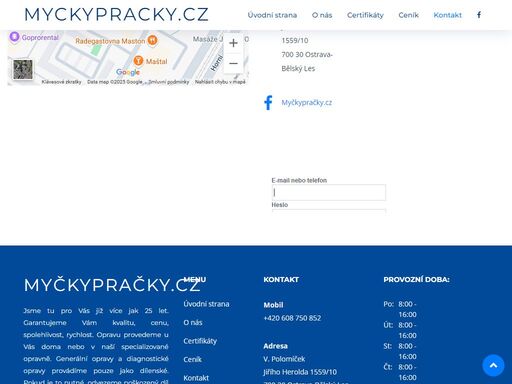 myckypracky.cz, opravy praček, opravy myček, opravy sušiček, opravy praček ostrava, opravy myček ostrava