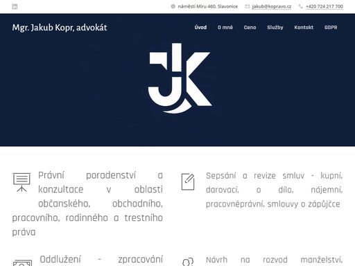 právní poradenství a konzultace v oblasti občanského, obchodního, pracovního, rodinného a trestního práva