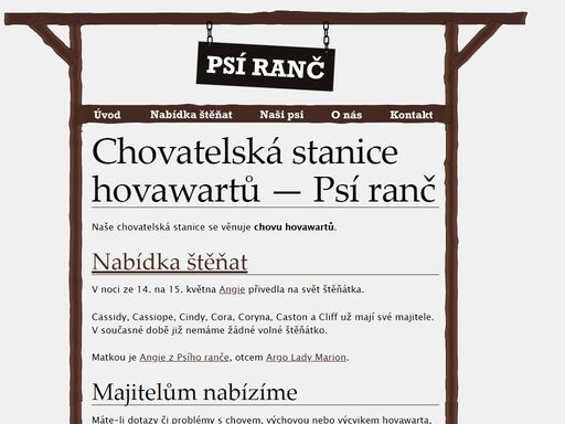 naše chovatelská stanice je výborně dostupná jak autem, tak mhd. pro chov psů nabízí kvalitní infrastrukturu ve formě rozlehlého pozemku (cca 3000 m), velkého zastřešeného kotce s dřevěnou podlahou, průběžně monitorované zděné místnosti s vytápěním a hygienickým zázemím pro komfortní odchov štěňat. velký důraz klademe na správnou socializaci štěňat v rodinném prostředí s dětmi, v přírodě a ve městě.
