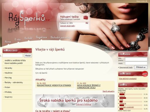 ráj šperků - internetový obchod s širokým sortimentem šperků - www.raj-sperku.cz