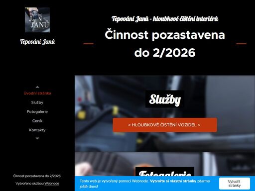 tepování janů - mobilní hloubkové čištění