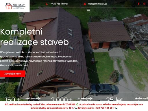 plánujete rekonstrukci rodinného či bytového domu? specializujeme se na rekonstrukce střech a fasád. provedeme pečlivé posouzení stavu, navrhneme řešení a