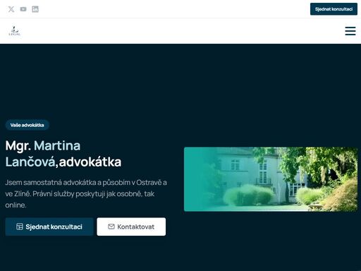 mgr. martina lančová, advokátka sídlem ve zlíně. právní služby v občanském, obchodním a insolvenčním právu, i online.