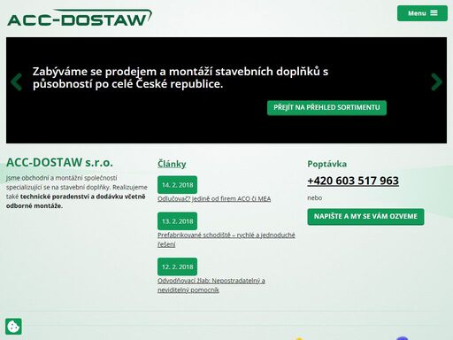 prodej stavebních doplňků. retenční nádrže, nerez, poklopy, upevňovací technika, iglú, solido, vsakovací nádrže a další. pobočky v plzni a praze.