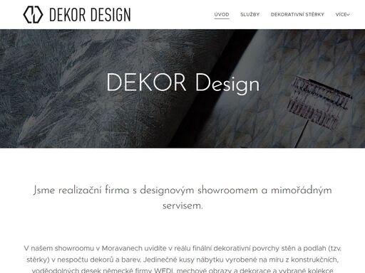 jsme realizační firma s designovým showroomem a mimořádným servisem.