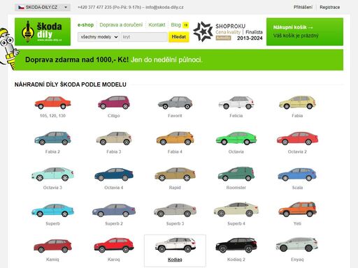 náhradní díly škoda - on-line obchod s náhradními díly na všechny modely vozů škoda. dodáváme nejširší sortiment náhradních dílů pro vozy škoda felicia, fabia, octavia, roomster, superb, yeti a citigo. v nabídce více než 12.000 položek v 15.000 různých variantách.