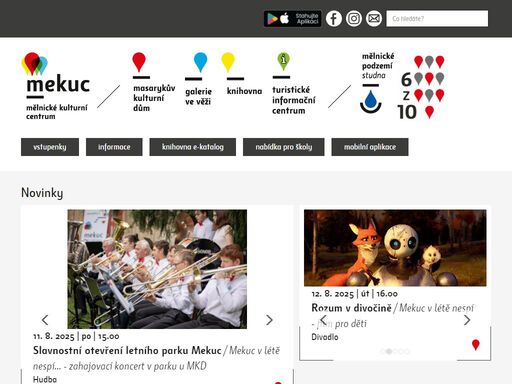 masarykův kulturní dům, galerie ve věži, městská knihovna a turistické informační centrum.