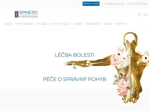 léčba bolesti a péče o správný pohyb - fyzioterapie a rehabilitace spinezio