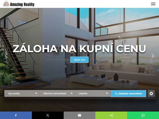 každý den stovky nových nemovitostí, reality. nemovitosti na prodej či pronájem v každém místě. přehledný katalog realit.