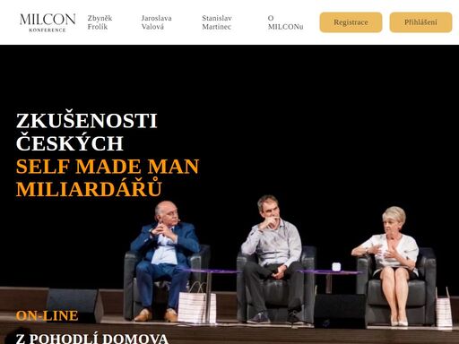 milcon - konference pro podnikatele. přijďte si poslechnout zkušenosti úspěšných podnikatelů. moderované rozhovory, ve kterých se dostaneme pořádně do hloubky.