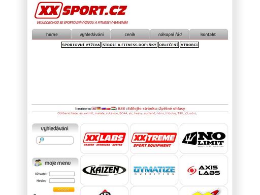xxsport.cz - mezinárodní velkoobchod s fitness a sportovní výživou. sportovní výživa a doplňky výživy (doplňky stravy) pro sport a fitness za super velkoobchodní ceny.