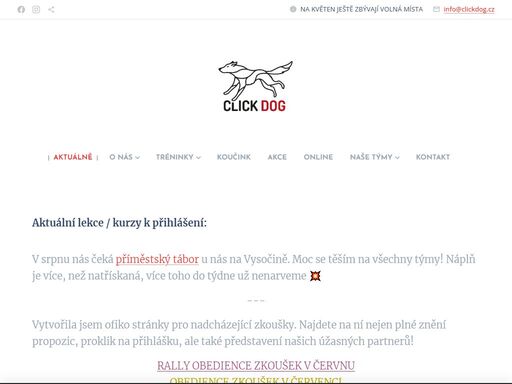 aktuální lekce / kurzy k přihlášení: