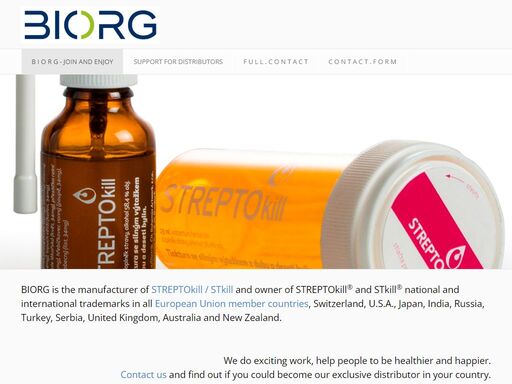 biorg is the manufacturer of streptokill and owner of streptokill® national and international trademarks.