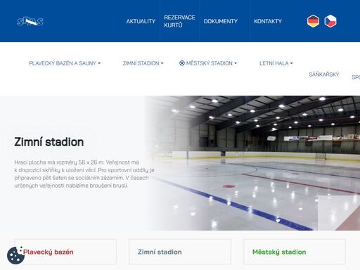 správa rumburských areálů sportu – sras – plavecký bazén, sauny, zimní stadion, městský stadion, fotbalový stadion, letní hala, sjezdovka