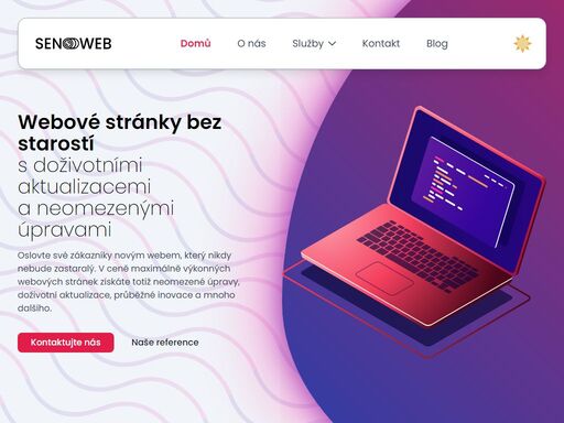 v senoweb se specializujeme na tvorbu webových stránek na míru. nepoužíváme koupené šablony, nástroje pro automatizované budování webů ani nástroje, které by váš web zahlcovali zbytečným kódem a tím vaší stránku zpomalovaly.