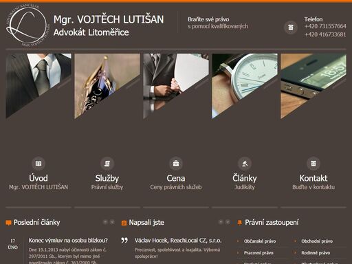 advokátní kancelář sídlí v samém centru litoměřic v sovově ulici. její chod zajišťují administrativní pracovnice, které se vám budou vždy ochotně věnovat. svým klientům poskytujeme komplexní právní služby. důraz klademe především na odbornost, osobní přístup, důvěru mezi advokátem a klientem a diskrétnost.