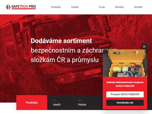 dodáváme sortiment bezpečnostním a záchranným složkám čr a průmyslu