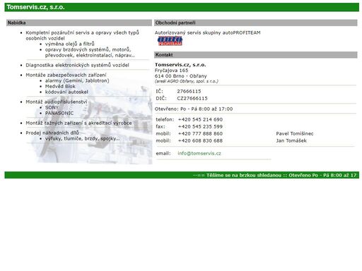 autoservis, diagnostika bosch, brzdy, tlumiče, motory, zabezpečovací systémy
