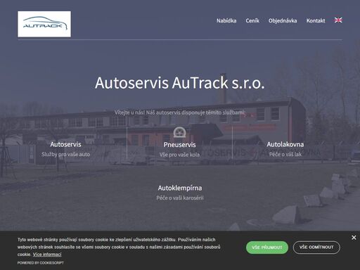 autoservis autrack s.r.o. poskytuje komplexní péči o váš vůz - od seřizování a drobných oprav po opravy závažnějších defektů. k dispozici je autolakovna, autoklempírna, pneuservis a mnoho dalších specializovaných pracovišť.