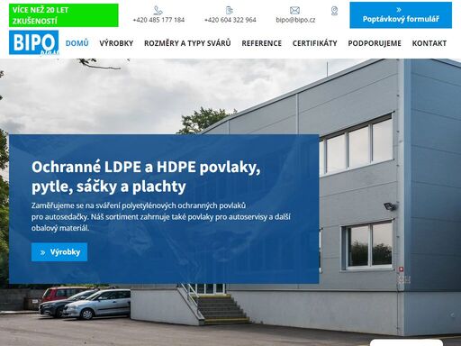 hlavním oborem bylo sváření polyetylénových ochranných povlaků předních sedadel pro výrobce autosedaček. později byl sortiment rozšířen o ochranné povlaky používané v autoservisech a další obalový materiál.