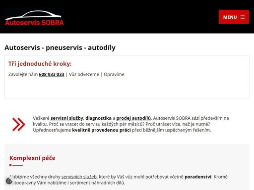 firma sobra vznikla již v roce 1993 a během více než šestnácti let působení se stala významným poskytovatelem služeb v oboru servisu osobních a užitkových automobilů a dodavatelem kvalitních náhradních dílů od renomovaných výrobců. naší předností je