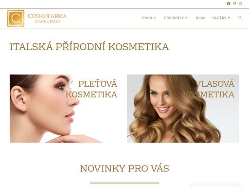 cosmofarma je italský rodinný podnik se sídlem poblíž florencie, proslulý výrobou vysoce kvalitních kosmetických produktů pro pokožku a vlasy. nabízíme pleťovou a vlasovou přírodní kosmetiku ze slunné itálie, řady cosmoabsolute, cosmoline a laminactiva.