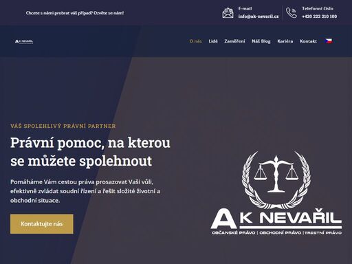 pomáháme vám cestou práva prosazovat vaši vůli, efektivně zvládat soudní řízení a řešit složité životní a obchodní situace.