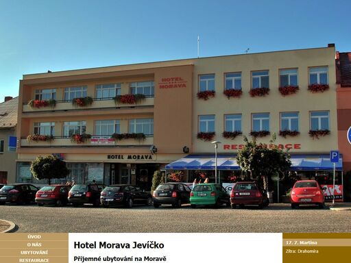 hotel morava jevíčko s. r. o.
hotel v malebné oblasti malé hané v jevíčku. nabízíme ubytování, restauraci, rauty, pronájem sálu, samostatný uzavřený salonek. pořádání plesů, svateb, promocí, firemních večírků,...
těšíme se na vaši návštěvu.