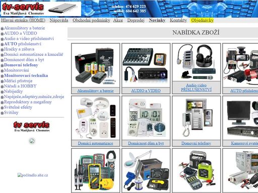 tv servis chomutov, měřící přístroje, baterie, akumulátory, nabíječky, vrtačky, zesilovače, svítilny, páječky, zabezpečovací technika, monitory, autoalarmy, kamery, přepěťové ochrany, síťové adaptéry,napaječe, automonitory, lupy, teploměry, termostaty, ultrazvukové čističky