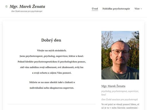 mgr. marek ženata, psycholog a psychoterapeut