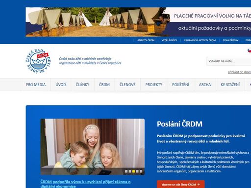 česká rada dětí a mládeže je střešní organizací sdružení dětí a mládeže v české republice.